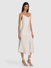 ABITO SOTTOVESTE MIDI AMPIO HARMONY CON DECORAZIONI-OFF WHITE-ALICE + OLIVIA