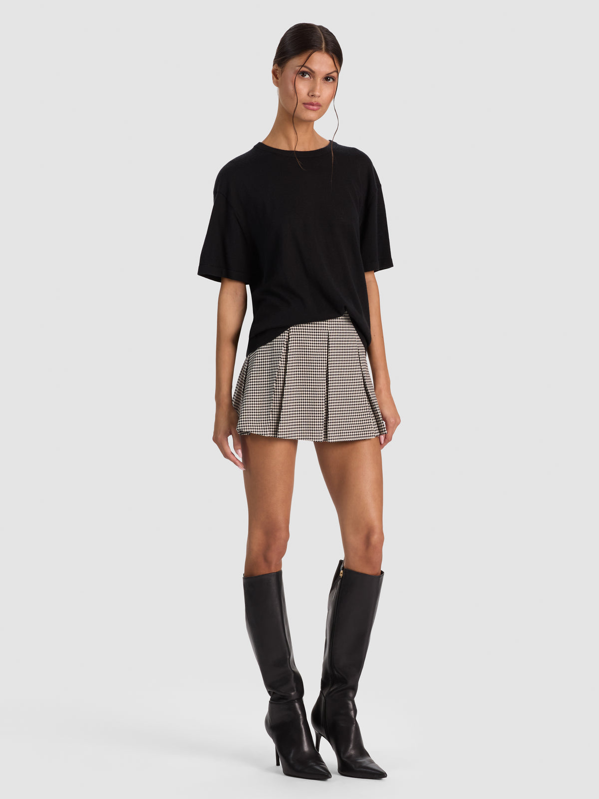 EMILIE MINI SKIRT-BLACK/MULTI-ALICE + OLIVIA