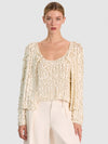 ANDERSON ALLOVER SEQUIN CARDIGAN-SOFT WHITE/WHITE-ALICE + OLIVIA