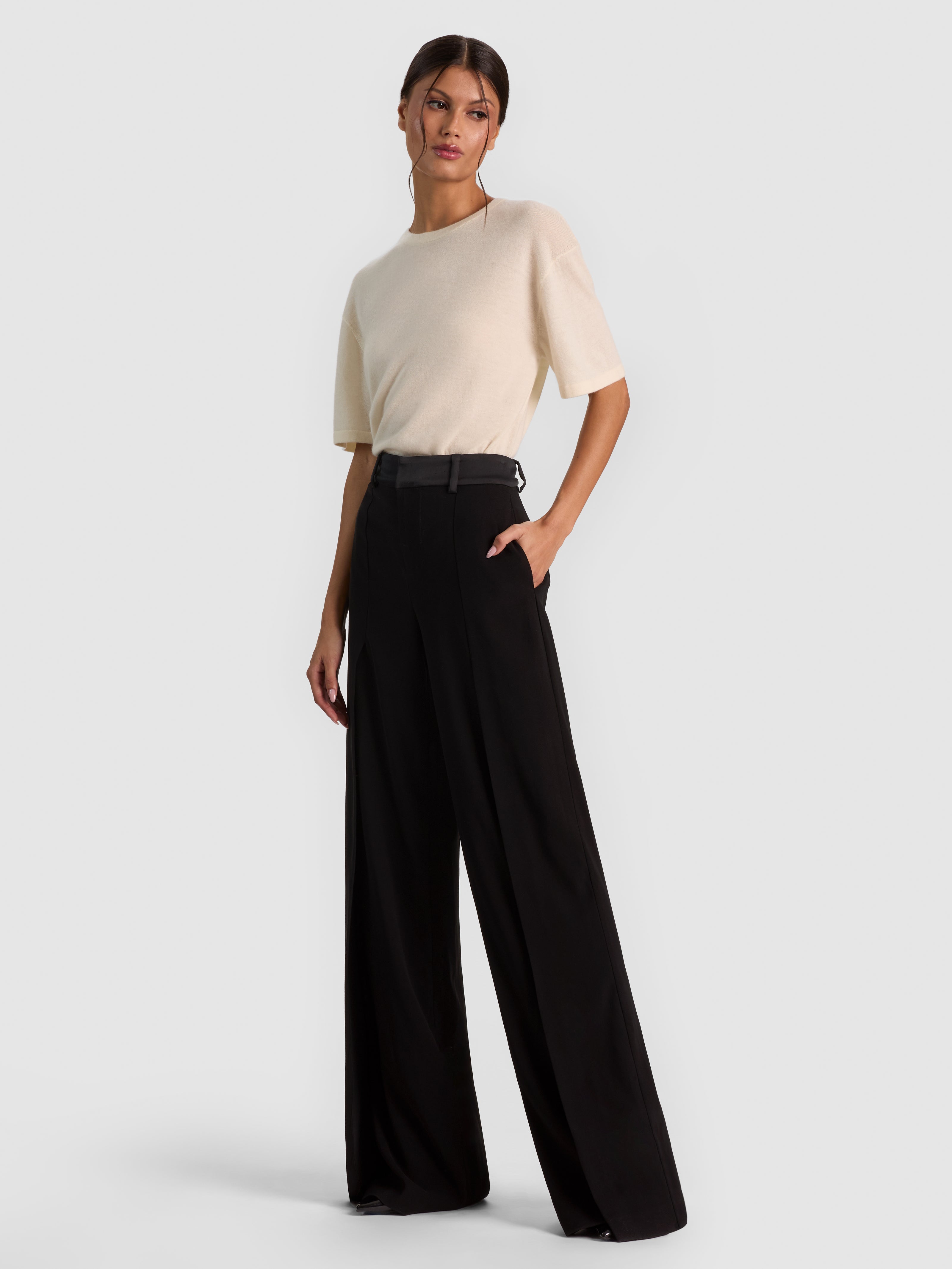 PANTALON PLISSÉ OUVERT WADE-ALICE + OLIVIA