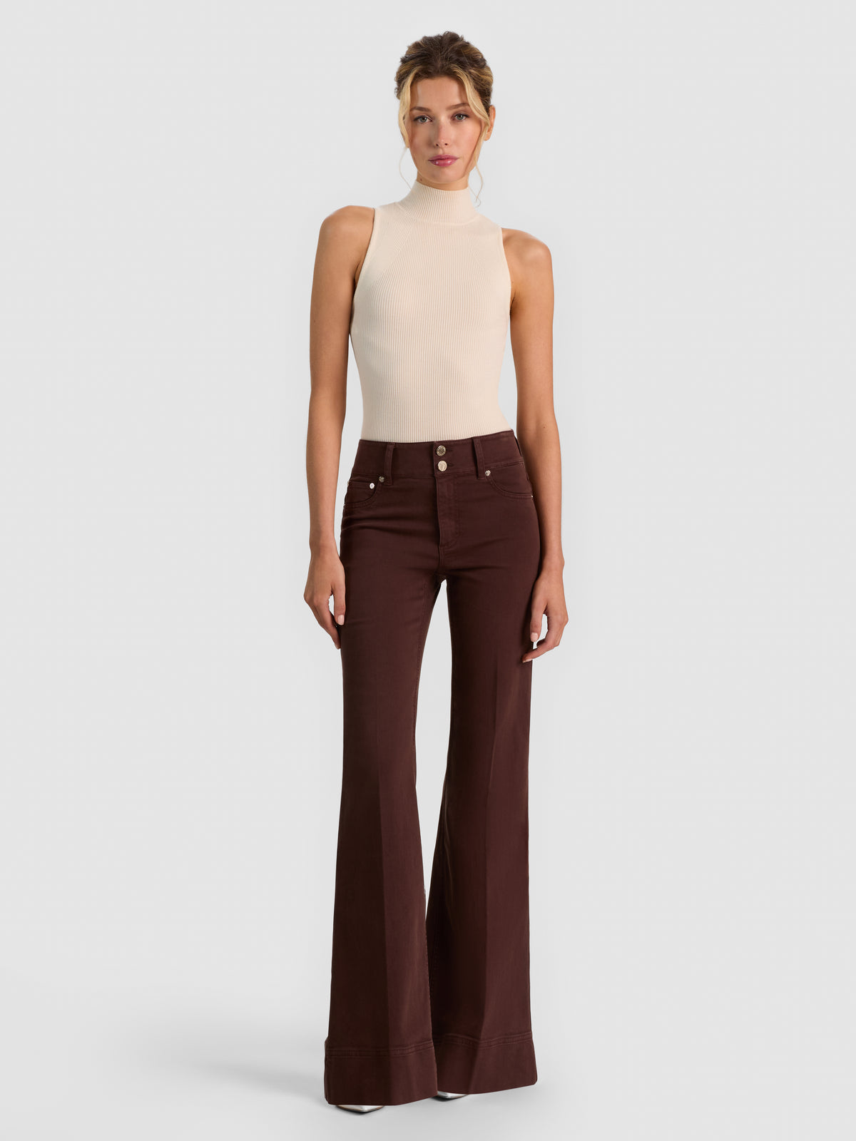 PERFECT WIDE LEG JEAN - DARK CHOCOLATE