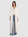 ALBA MAXI CARDIGAN LUNGO CON PAILLETTES VOLUMINOSE-OFF WHITE-ALICE + OLIVIA