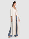ALBA MAXI CARDIGAN LUNGO CON PAILLETTES VOLUMINOSE-OFF WHITE-ALICE + OLIVIA