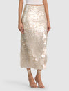 JUPE À ENFILER MI-LONGUE PAILLETÉE MAEVE-OFF WHITE-ALICE + OLIVIA