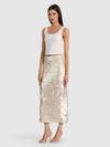 JUPE À ENFILER MI-LONGUE PAILLETÉE MAEVE-OFF WHITE-ALICE + OLIVIA