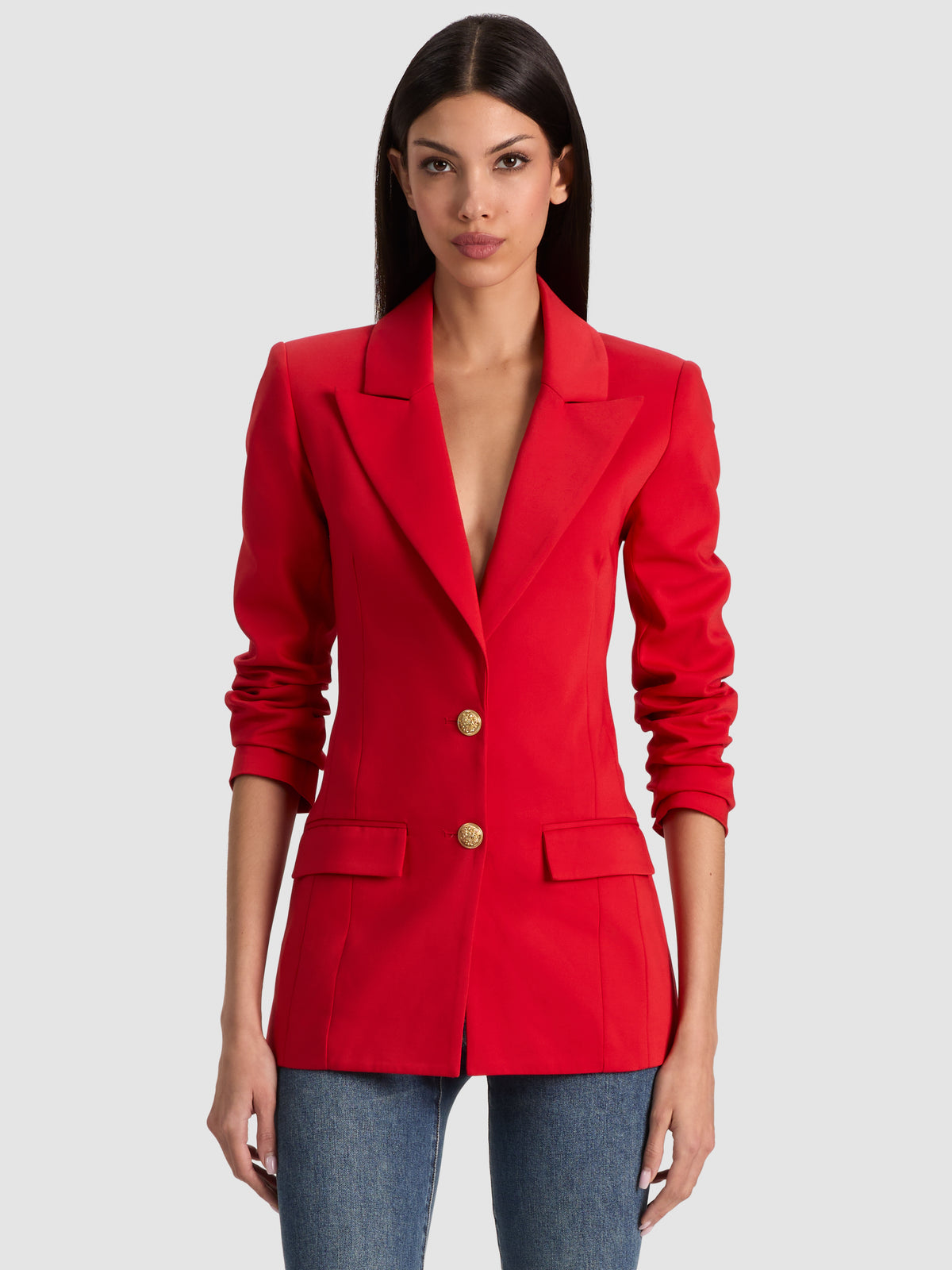 BLAZER ADERENTE BURNS CON ABBOTTONATURA A 2 BOTTONI SUL DAVANTI-CANDY APPLE-ALICE + OLIVIA