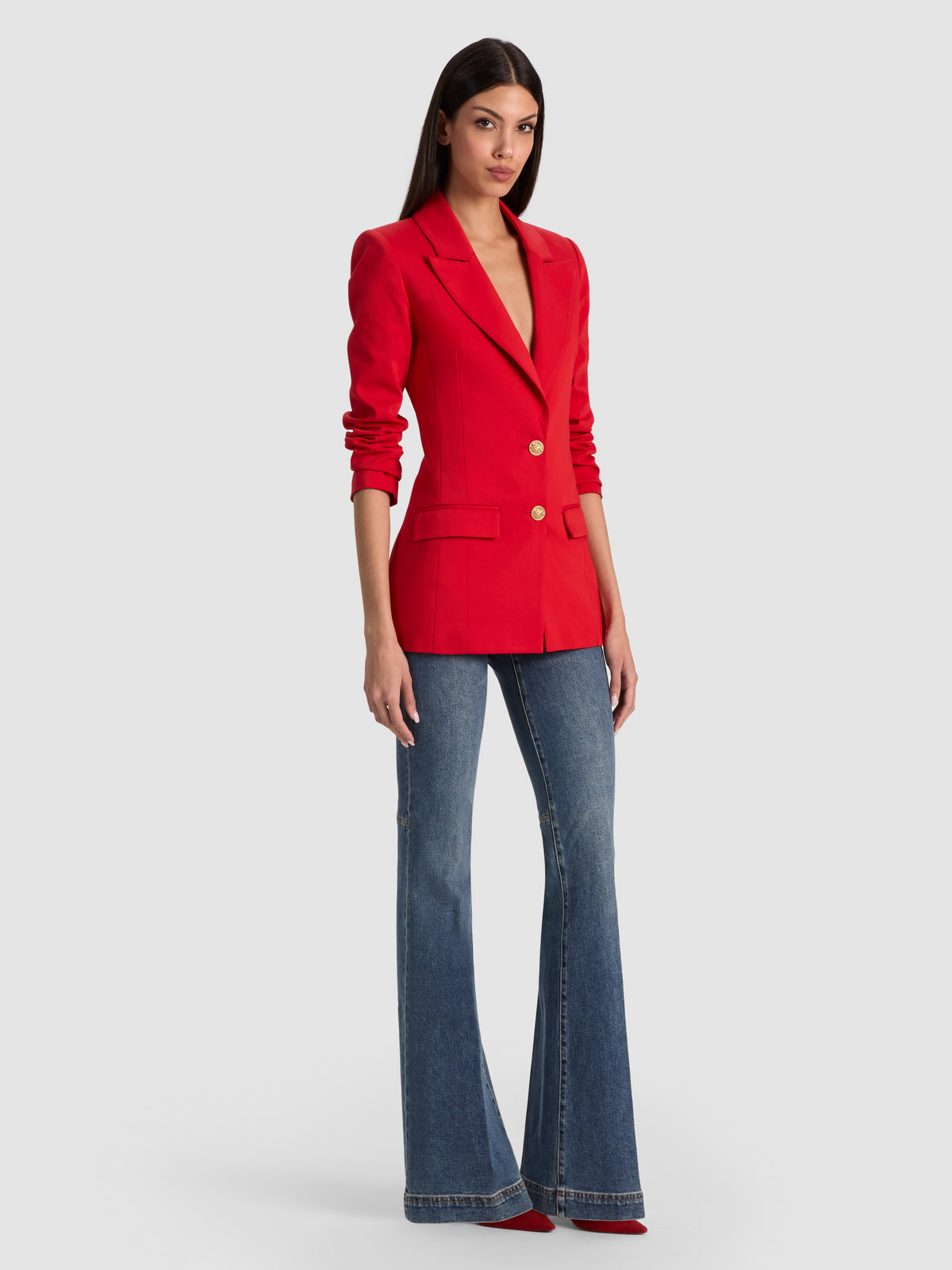 BLAZER ADERENTE BURNS CON ABBOTTONATURA A 2 BOTTONI SUL DAVANTI-CANDY APPLE-ALICE + OLIVIA