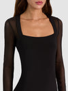 ROXANE SCOOP MINI DRESS-Black-ALICE + OLIVIA