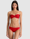 A+O X PQ SWIM ASPEN REVERSIBLE SCALLOPED BANDEAU-GARDEN VISTA CANDY APPLE-ALICE + OLIVIA