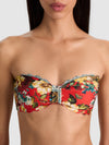 A+O X PQ SWIM ASPEN REVERSIBLE SCALLOPED BANDEAU-GARDEN VISTA CANDY APPLE-ALICE + OLIVIA