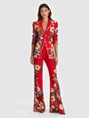 BLAZER AJUSTÉ LONG BREANN-GARDEN VISTA CANDY APPLE-ALICE + OLIVIA