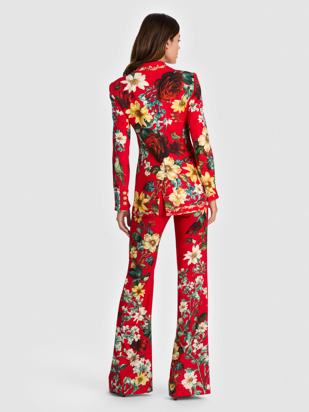 BLAZER AJUSTÉ LONG BREANN-GARDEN VISTA CANDY APPLE-ALICE + OLIVIA