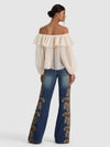ALTA OFF THE SHOULDER RUFFLE BLOUSE-CHINO-ALICE + OLIVIA
