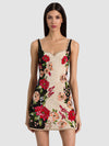 EVE EMBELLISHED MINI DRESS-FLORAL RADIANCE-ALICE + OLIVIA