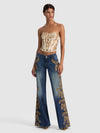 ALECIA EMBELLISHED STRAPLESS BUSTIER TOP-CHAMPAGNE/GOLD-ALICE + OLIVIA