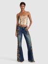 ALECIA EMBELLISHED STRAPLESS BUSTIER TOP-CHAMPAGNE/GOLD-ALICE + OLIVIA