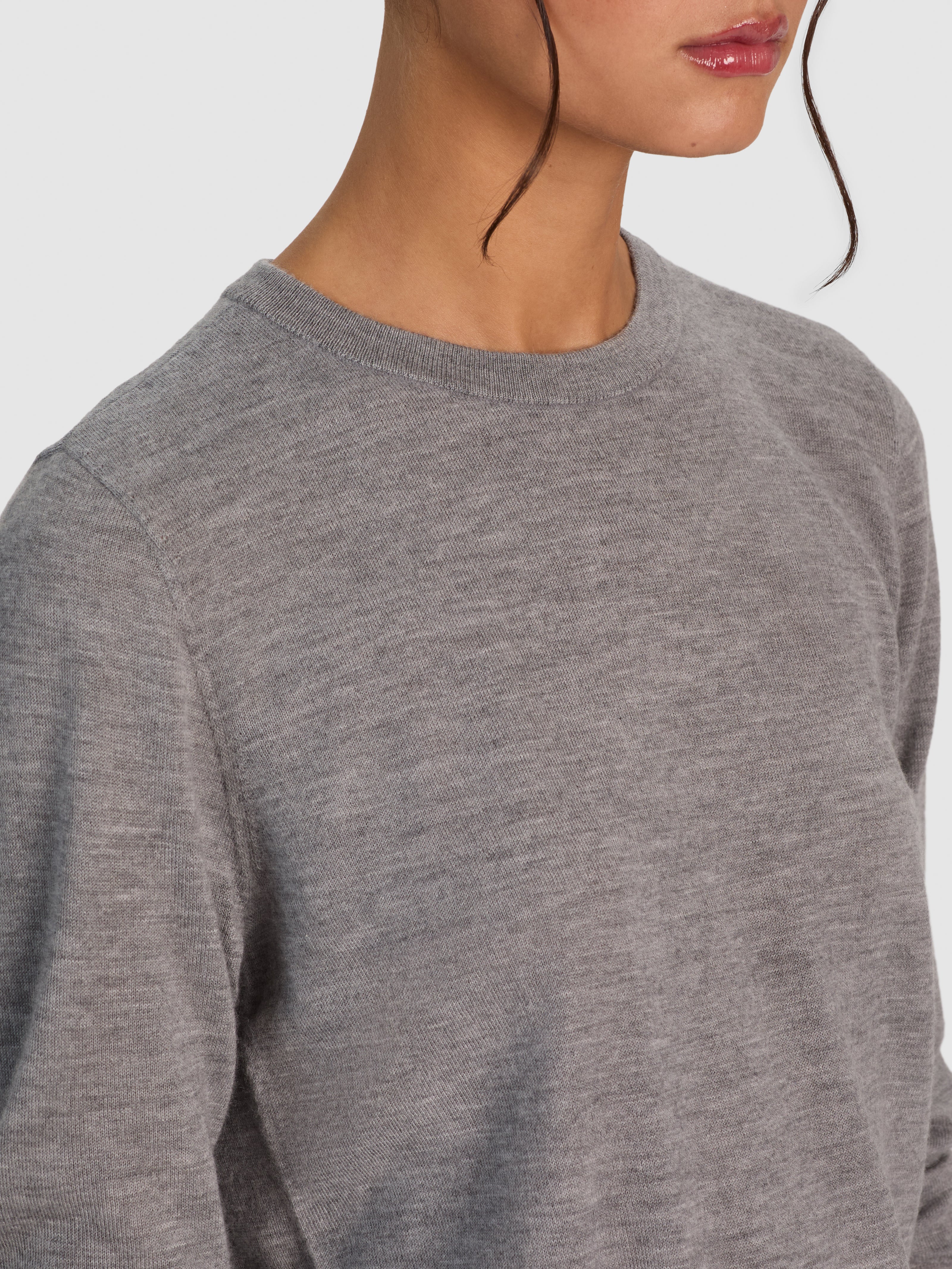 CAROLEE CASHMERE PULLOVER-MEDIUM HEATHER GREY-ALICE + OLIVIA