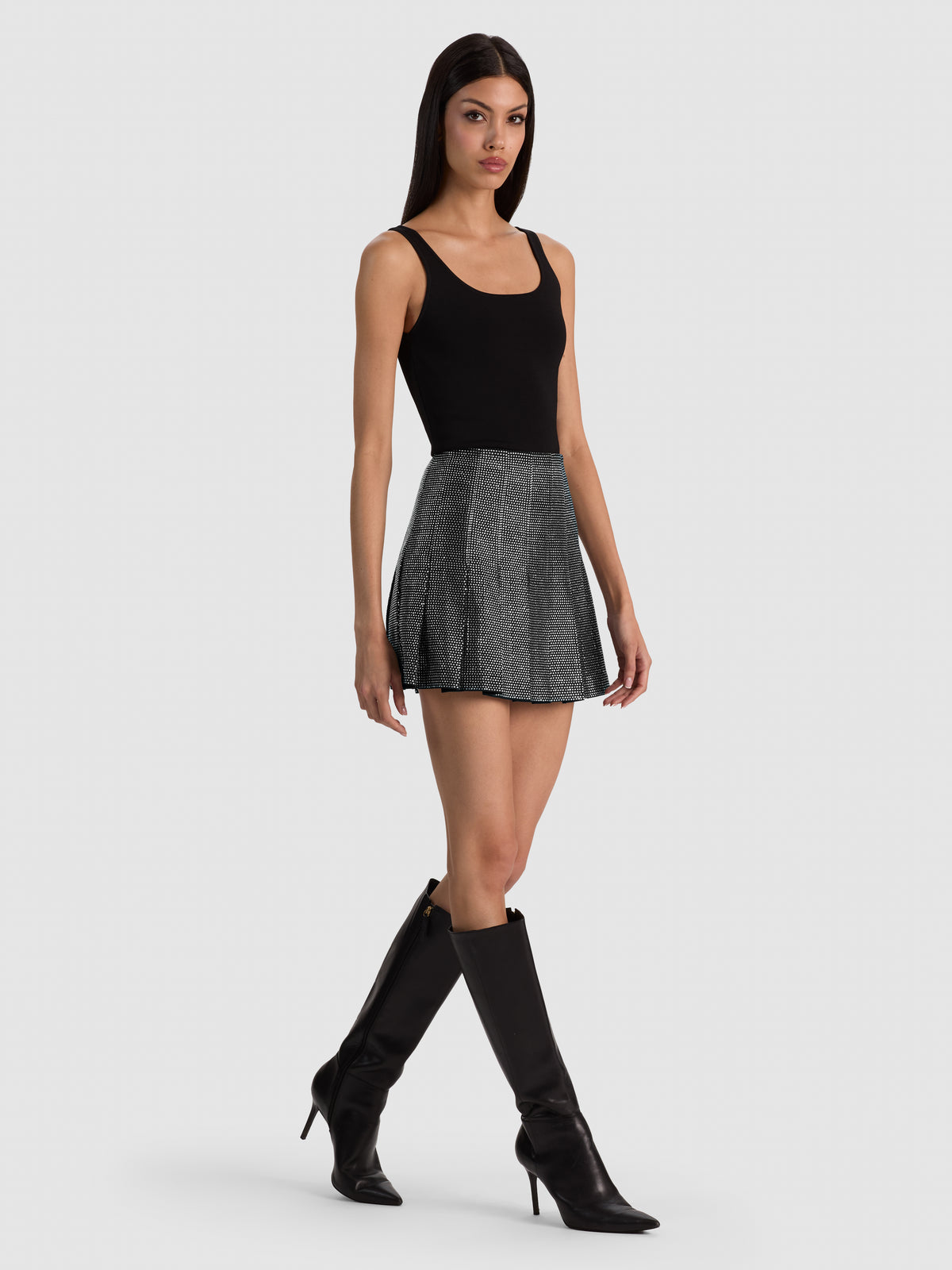MINIGONNA CARTER EMBELL - CRISTALLO NERO/TRASPARENTE