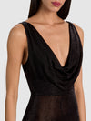 TUTA INTERA THEA CON SCOLLO AD ANELLO E LACCI SULLA SCHIENA-Black-ALICE + OLIVIA