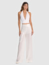 PANTALONI ATHENA TRASPARENTI CON PAILLETTES-OFF WHITE-ALICE + OLIVIA