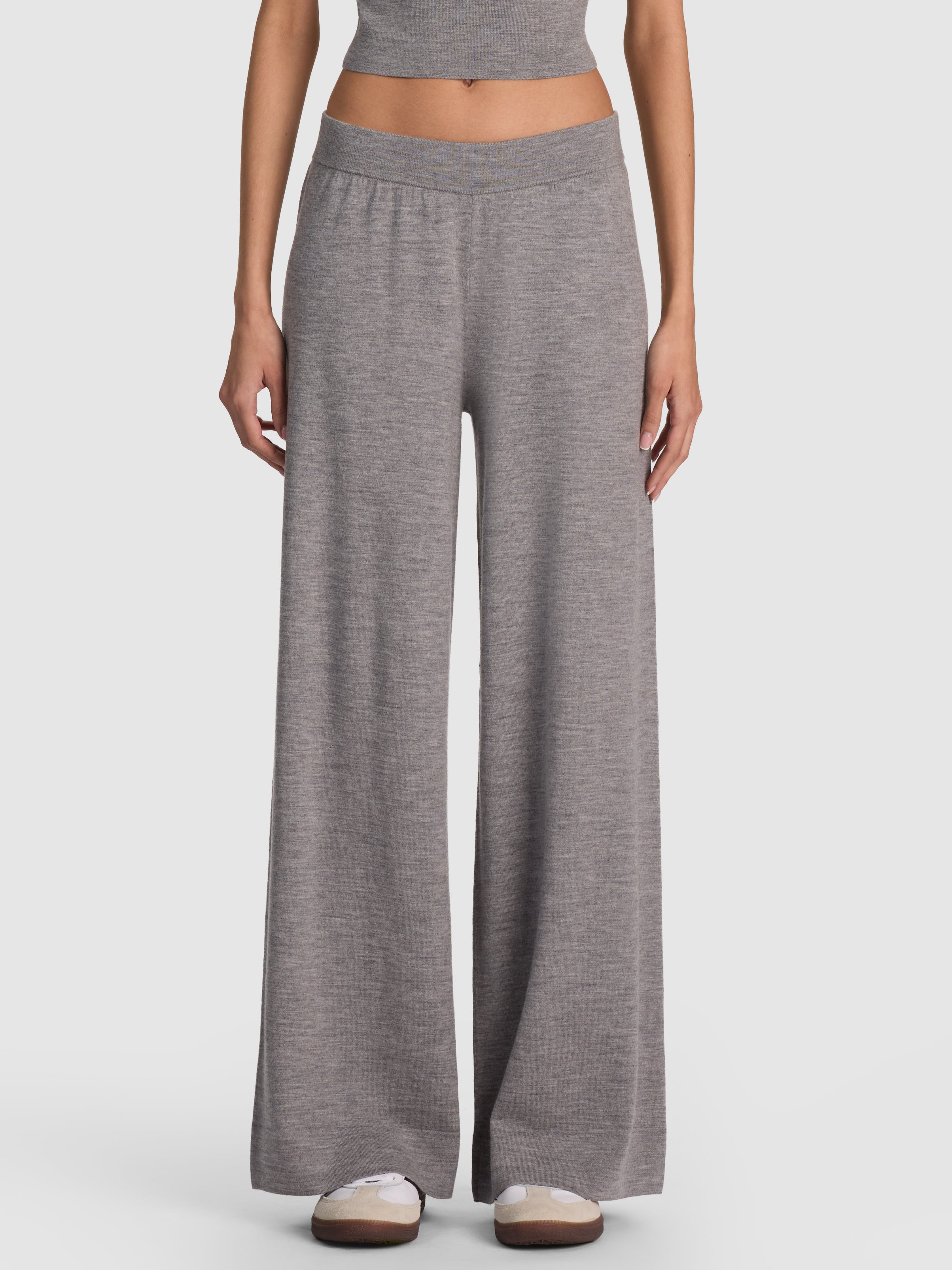 MACK KNIT PULL ON PANT-MEDIUM HEATHER GREY-ALICE + OLIVIA