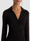 FREYA ROBE BOUTONNÉE CINTREÉ – NOIR/OR-ALICE + OLIVIA