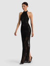 KOI EMBELLISHED MAXI DRESS-Black-ALICE + OLIVIA