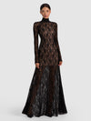 DELORA LACE MAXI DRESS WITH TRAIN-Black-ALICE + OLIVIA