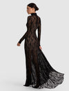 DELORA LACE MAXI DRESS WITH TRAIN-Black-ALICE + OLIVIA