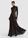 DELORA LACE MAXI DRESS WITH TRAIN-Black-ALICE + OLIVIA