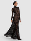 DELORA LACE MAXI DRESS WITH TRAIN-Black-ALICE + OLIVIA