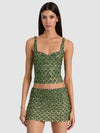 EVE HAUT COURT EMBOUTI-MEADOW GREEN-ALICE + OLIVIA