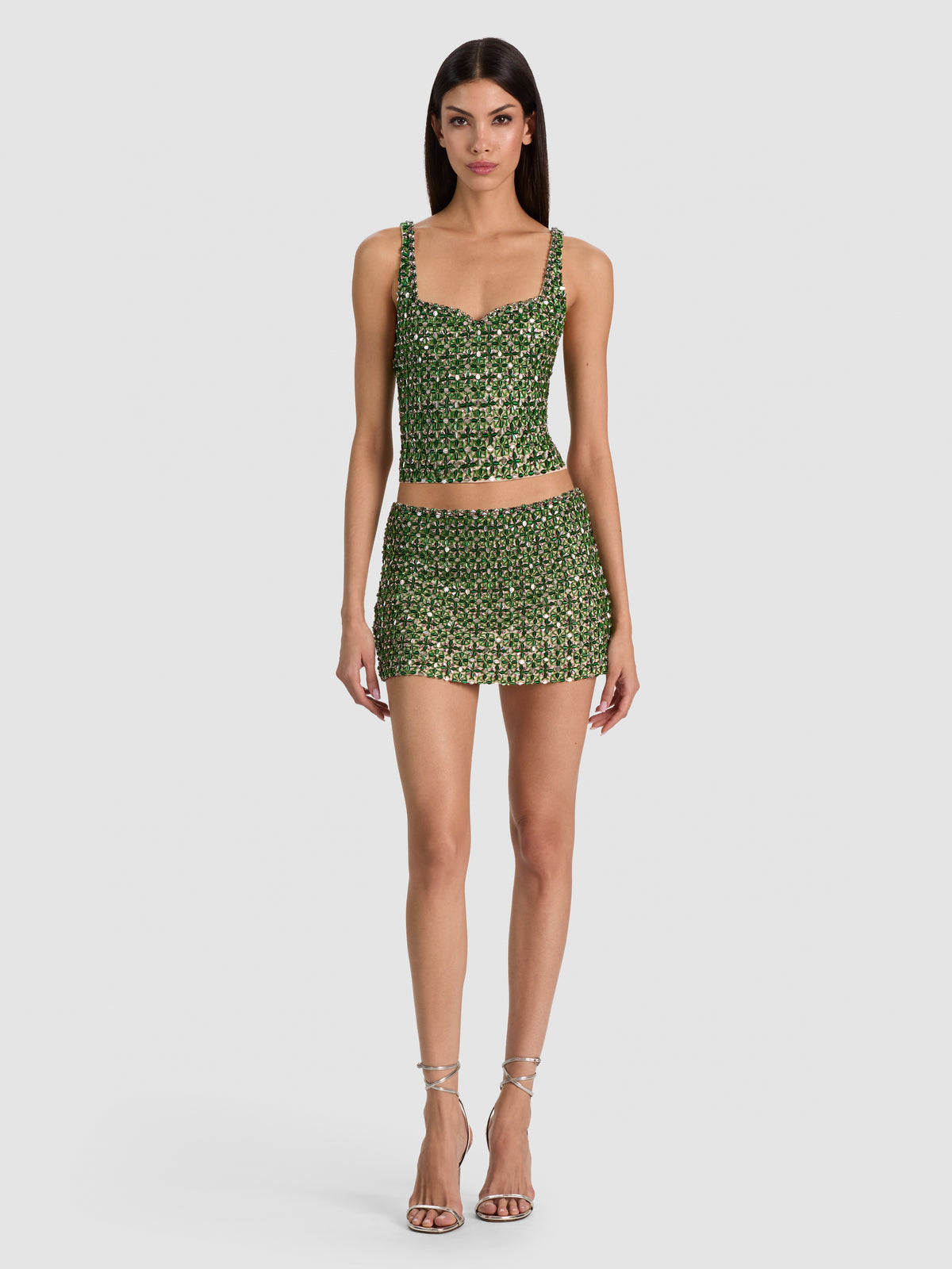 EVE HAUT COURT EMBOUTI-MEADOW GREEN-ALICE + OLIVIA