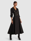 ELLIE GODET TRENCH COAT-Black-ALICE + OLIVIA