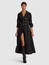 ELLIE GODET TRENCH COAT-Black-ALICE + OLIVIA