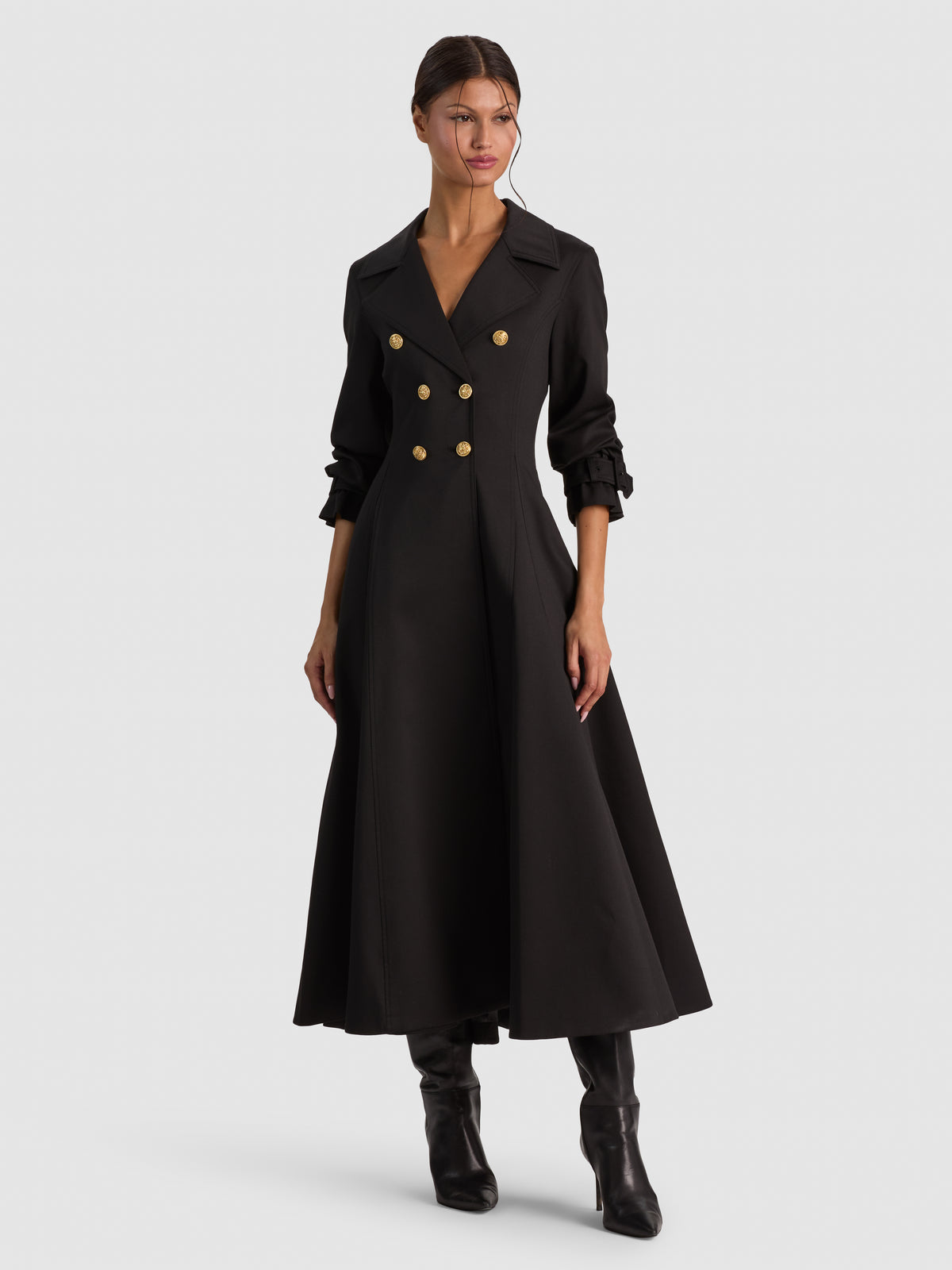 ELLIE GODET TRENCH COAT - NERO