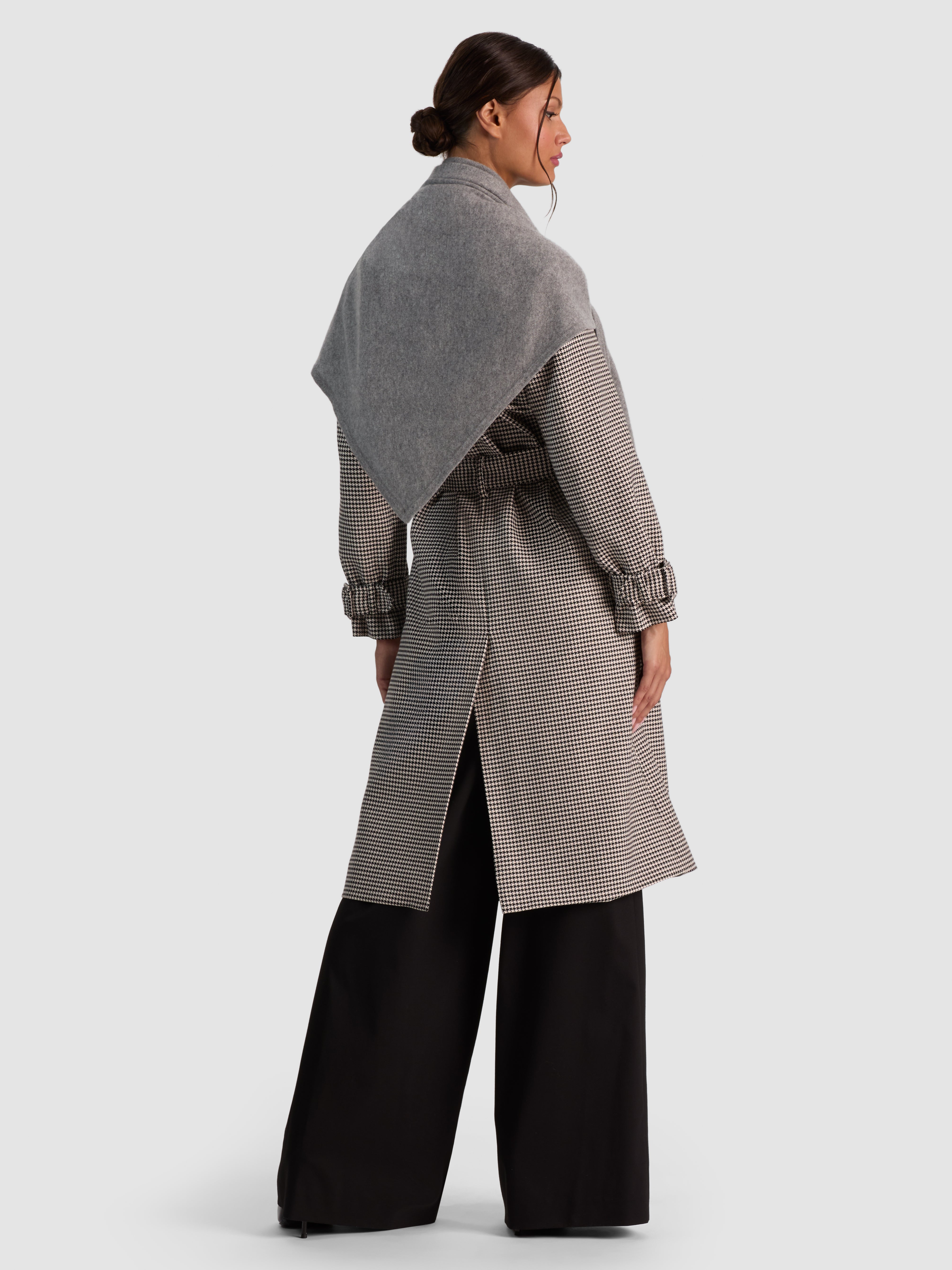 CORINA TRIANGLE SCARF - MEDIUM HEATHER GREY in Featured Color