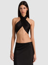 ALEXA FRINGE SCARF-Black-ALICE + OLIVIA