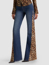 SB LEOPARD FLARE JEAN-GEORGETTA VINTAGE BLUE/MULTI-ALICE + OLIVIA