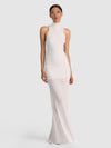 SHANNON RUCHED HIP MAXI DRESS-OFF WHITE-ALICE + OLIVIA