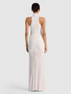 SHANNON RUCHED HIP MAXI DRESS-OFF WHITE-ALICE + OLIVIA