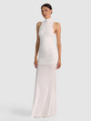 SHANNON RUCHED HIP MAXI DRESS-OFF WHITE-ALICE + OLIVIA