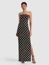 ABITO MIDI SENZA SPALLINE DELORA EMBELL CON RETICOLO-ALICE + OLIVIA