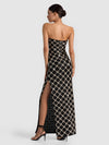 ABITO MIDI SENZA SPALLINE DELORA EMBELL CON RETICOLO-ALICE + OLIVIA
