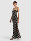 ABITO MIDI SENZA SPALLINE DELORA EMBELL CON RETICOLO-ALICE + OLIVIA