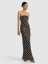 ABITO MIDI SENZA SPALLINE DELORA EMBELL CON RETICOLO-ALICE + OLIVIA