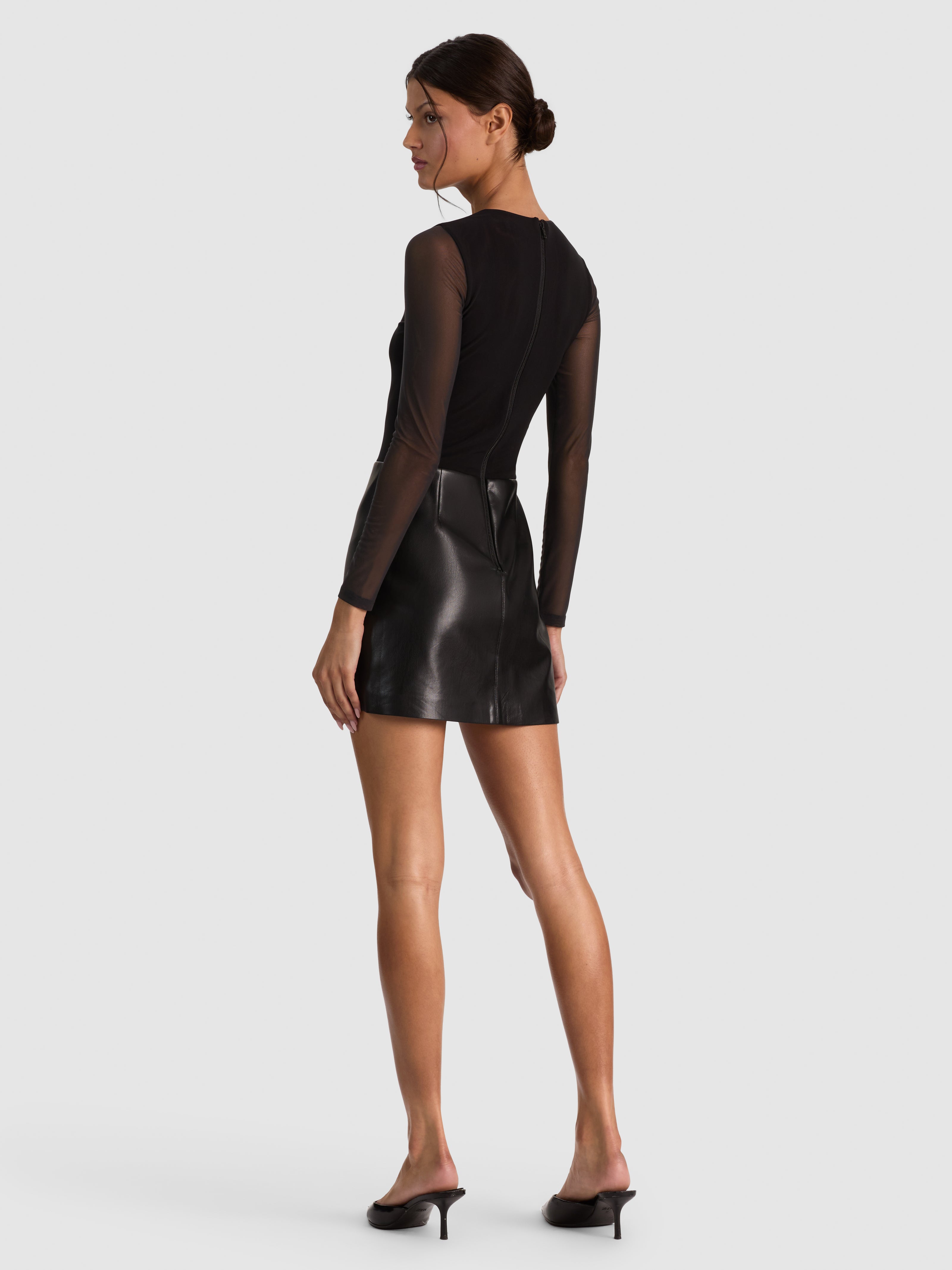 MINIABITO SYDNEY SVASATO IN SIMILPELLE VEGANA-ALICE + OLIVIA