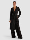 KARLEY SUEDE WRAP LONG COAT-Black-ALICE + OLIVIA