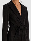 KARLEY SUEDE WRAP LONG COAT-Black-ALICE + OLIVIA