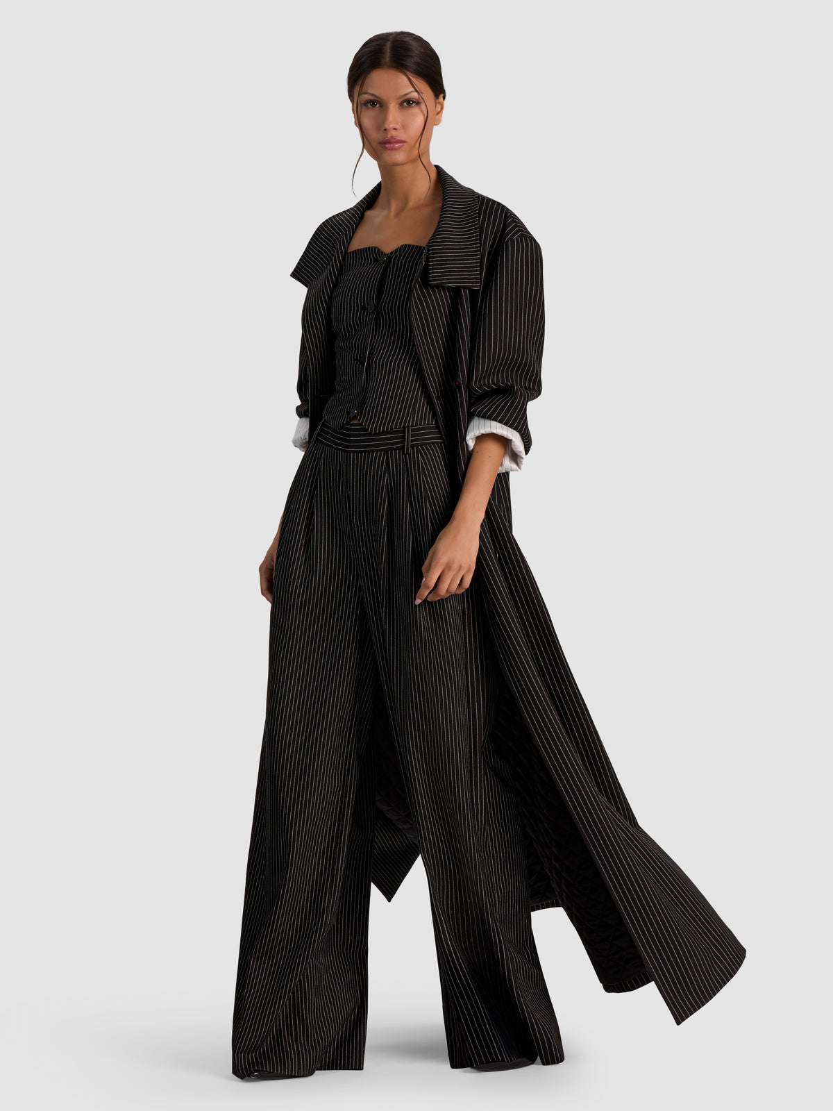 CAMDEN COMBO CAPPOTTO LUNGO ULTRA OVERSIZE - NERO/BIANCO SPORCO